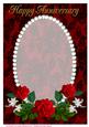 Red and Black Lace with Pearls and Red Roses Card Front 8