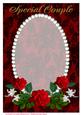 Red and Black Lace with Pearls and Red Roses Card Front 9