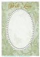 Green Swirls, Flowers and Pearls Card Front 3