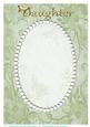 Green Swirls, Flowers and Pearls Card Front 4