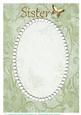 Green Swirls, Flowers and Pearls Card Front 5