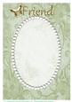 Green Swirls, Flowers and Pearls Card Front 6