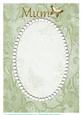 Green Swirls, Flowers and Pearls Card Front 7