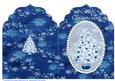 Beautiful White and Blue Christmas Tree Elegant Top Card