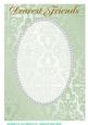 A4 Light Green Fancy, Pearl Card Front 3