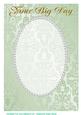 A4 Light Green Fancy, Pearl Card Front