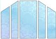 Blue Gradient Damask Theatre Card Base