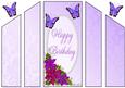 Purple Floral Fantasy Theatre Card