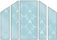 Duck Egg Blue Damask Theatre Card Base