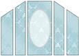 Duck Egg Blue Damask and Pearl Theatre Card Base