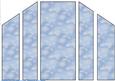 Blue and White Snowflake Theatre Card Base