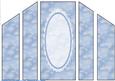 Blue and White Snowflake, Lace, Pearl Theatre Card Base