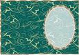 Green and Gold Swirls, Lace, Pearl Insert