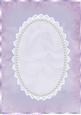 Plum- Pink Antique Rose, Lace and Pearl Card Front
