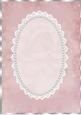 Dusty Peach Antique Rose, Lace and Pearl Card Front