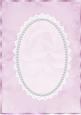 Pink Antique Rose, Lace and Pearl Card Front