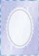 Ice Blue Damask, Lace and Pearl Card Front