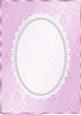 Mauve Damask, Lace, Pearl Card Front