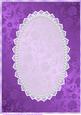 Jazzy Purple Floral, White Lace and Pearl Card Front