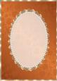 Rich Copper Floral, Gold Lace and Pearl Card Front