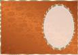 Rich Copper Floral, Gold Lace and Pearl Insert