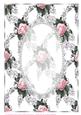 Beautiful Pink Spray, Lace, Pearl Card Front