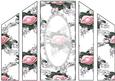 Pink Rose Spray, Lace, Pearl Theatre Card Base 2