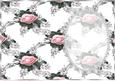 Pink Rose Spray, Silver Lace, and Pearl Insert