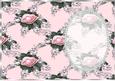 Pretty Pink Rose Spray, Lace and Pearl Insert