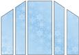 Blue Snowflake Theatre Card Base