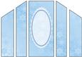 Blue Snowflake, Lace and Pearl Theatre Card Base