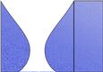 Blue Snowflake and Swirls Teardrop Card Base