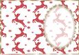 Christmas Riegndeer, Gold Lace and Pearl Insert