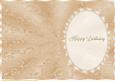 Cafe Au Lait Insert, with Lace and Pearls, Birthday