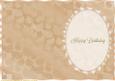 Cafe Au Lait Leaf Insert, with Lace, Pearls and Greeting
