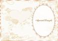 Cream Heart and Roses Insert, with Lace and Pearls Wedding