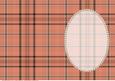 Shades of Brown and Coral Plaid Insert, with Pearls