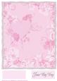 Pink Heart and Roses Card Base, with Tags