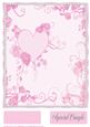 Pink Heart and Roses Card Base, with Tags 2