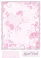 Pink Heart and Roses Card Base, with Tags 3