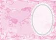 Pink Heart and Roses Insert, with Lace and Pearls