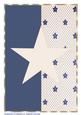 A4 Dark Blue and Cream Stars Card Front