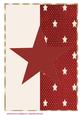 A4 Dark Red and Cream Stars Card Front