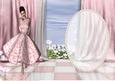 Beauty Dressed in Pink Floral Insert