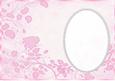 Pink Rose and Leaves Insert, with Pearls