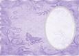 Purple Floral, Butterfly Insert, with Pearls