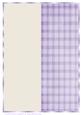 A4 Cream and Purple Plaid Card Front