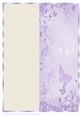 A4 Cream and Purple Floral, Butterfly Card Front