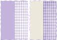 A5 Cream and Purple Plaid Card Fronts
