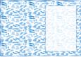 Shades of Blue Footprints Insert, with Borders